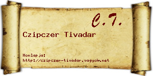Czipczer Tivadar névjegykártya