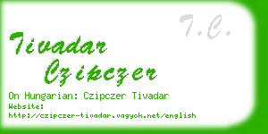 tivadar czipczer business card